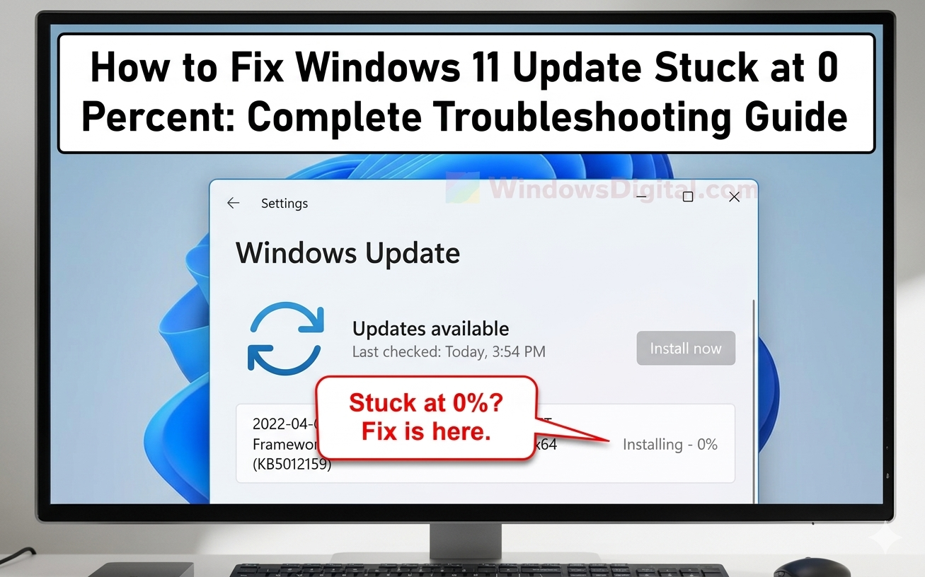How to Fix Windows 11 Update Stuck at 0 Percent: Complete Troubleshooting Guide How to Fix Windows 11 Update Stuck at 0 Percent: Complete Troubleshooting Guide