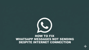 How to Fix WhatsApp Messages Not Sending Despite Internet Connection?