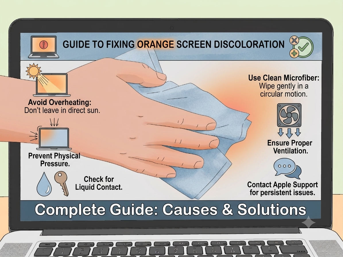 How to Fix Orange Discoloration on MacBook Pro Screen: Complete Guide to Causes & Solutions