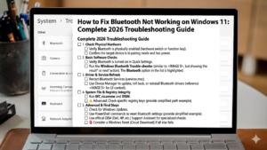 How to Fix Bluetooth Not Working on Windows 11: Complete 2026 Troubleshooting Guide