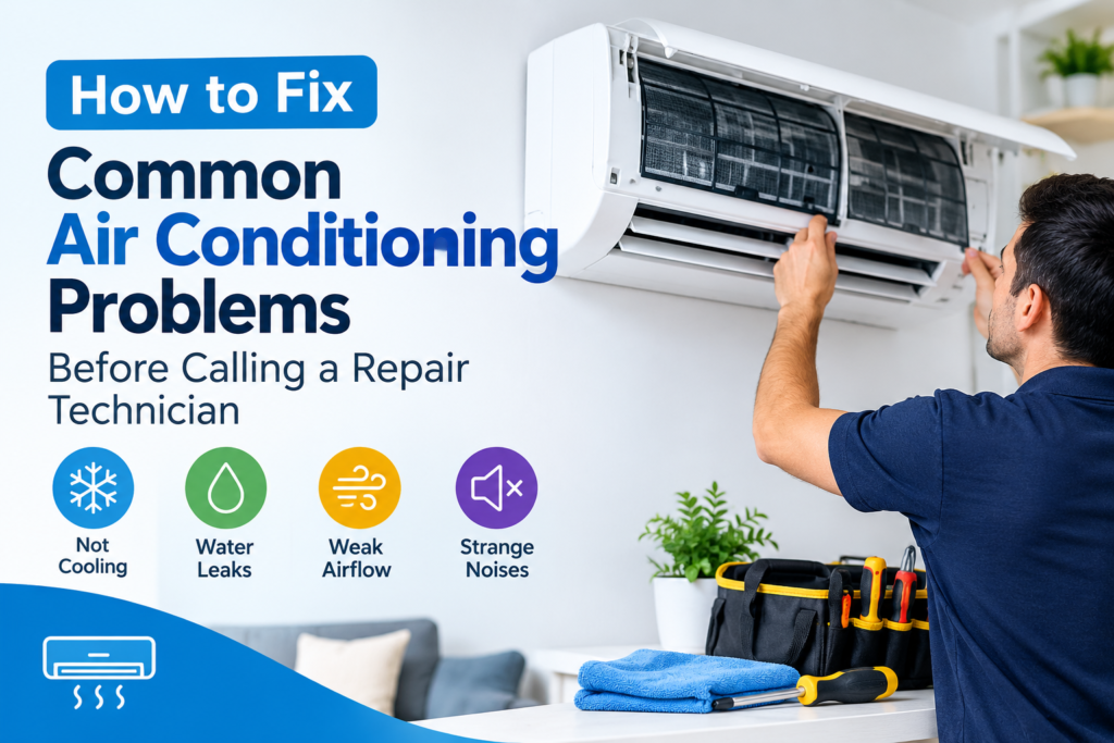 How to Fix Common Air Conditioning Problems Before Calling a Repair Technician