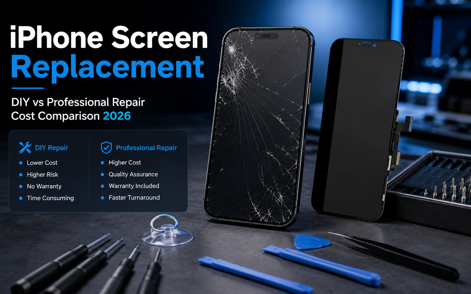 iPhone Screen Replacement: DIY vs Professional Repair Cost Comparison (2026)