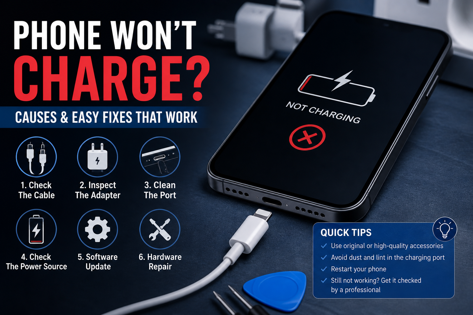 How to Fix a Phone That Won’t Charge: 7 Proven Solutions (2026)